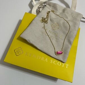 Kendra Scott Elisa Gold Pendant Necklace in Azalea Illusion
